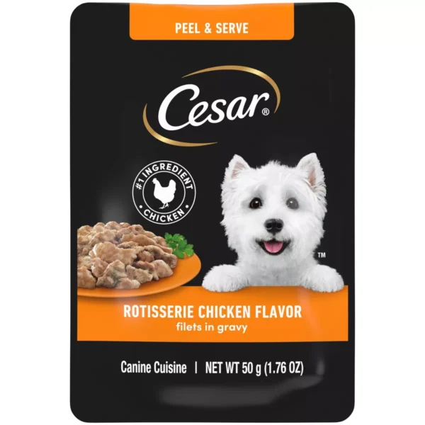 Cesar Pouch Rotisserie Chicken Flavor Wet Dog Food 1.76oz