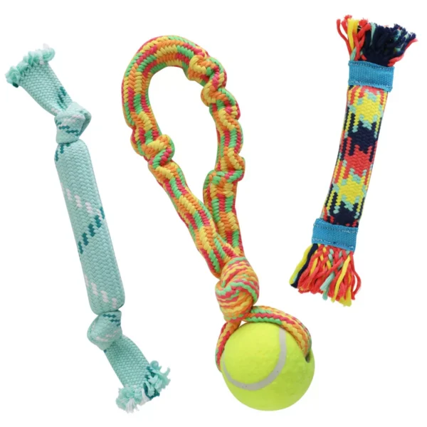 Rocket & Rex Dog Rope Toy Set - 3 Pack