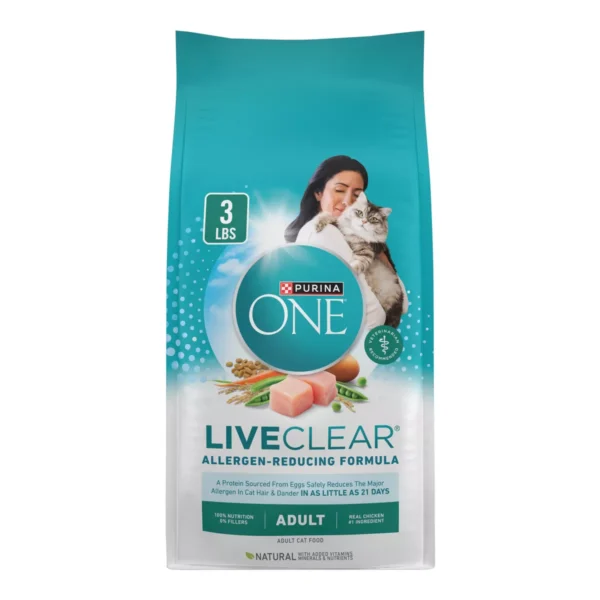 Purina ONE LiveClear Chicken Flavor Adult Dry Cat Food 3lbs