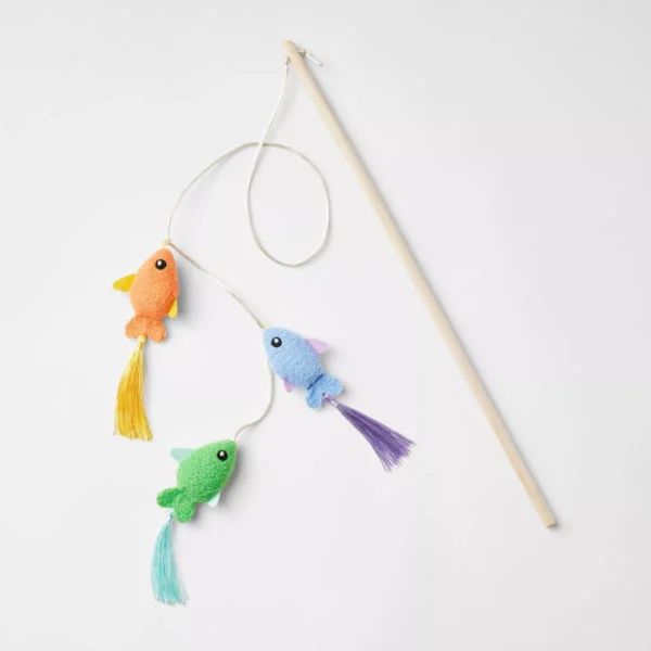 Fish Trio Wand Cat Toy - Boots & Barkley