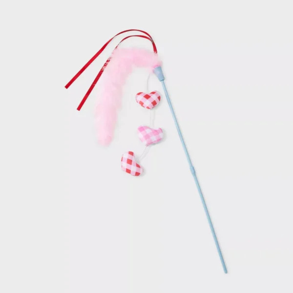 11" Valentines Hearts Cat Wand Toy - Boots & Barkley